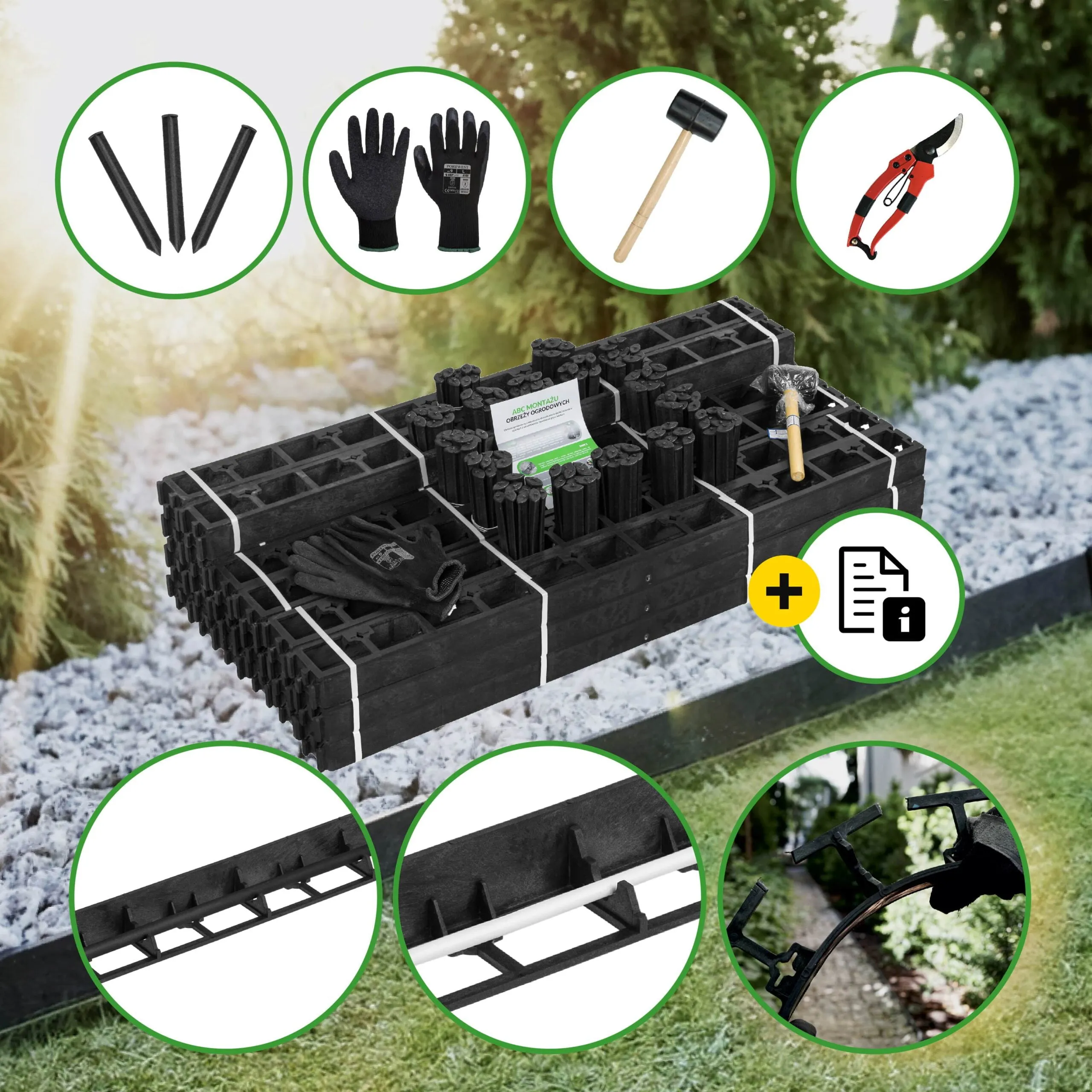 Banner with border set ready for installation