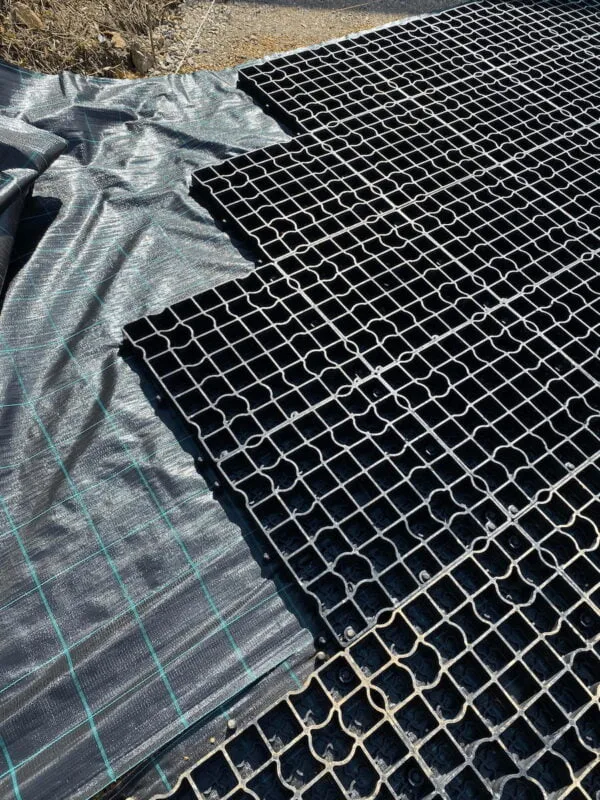 Powierzchnia wyłożona kratką parkingową