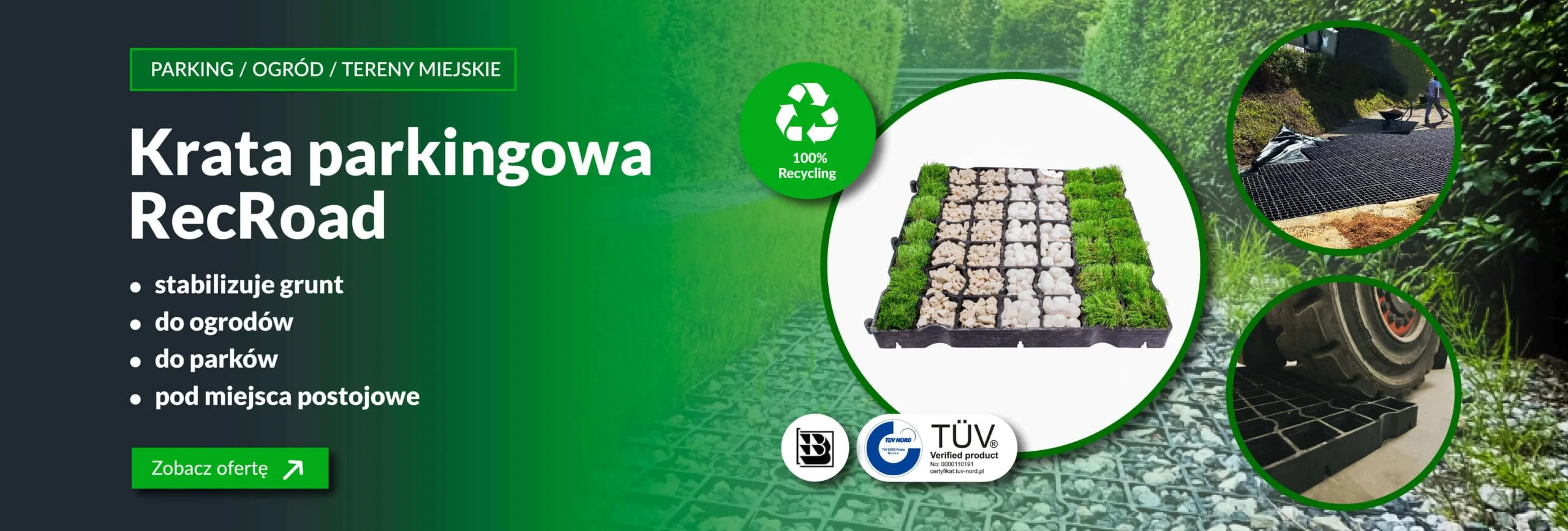 Baner reklamowy - kratka parkingowa