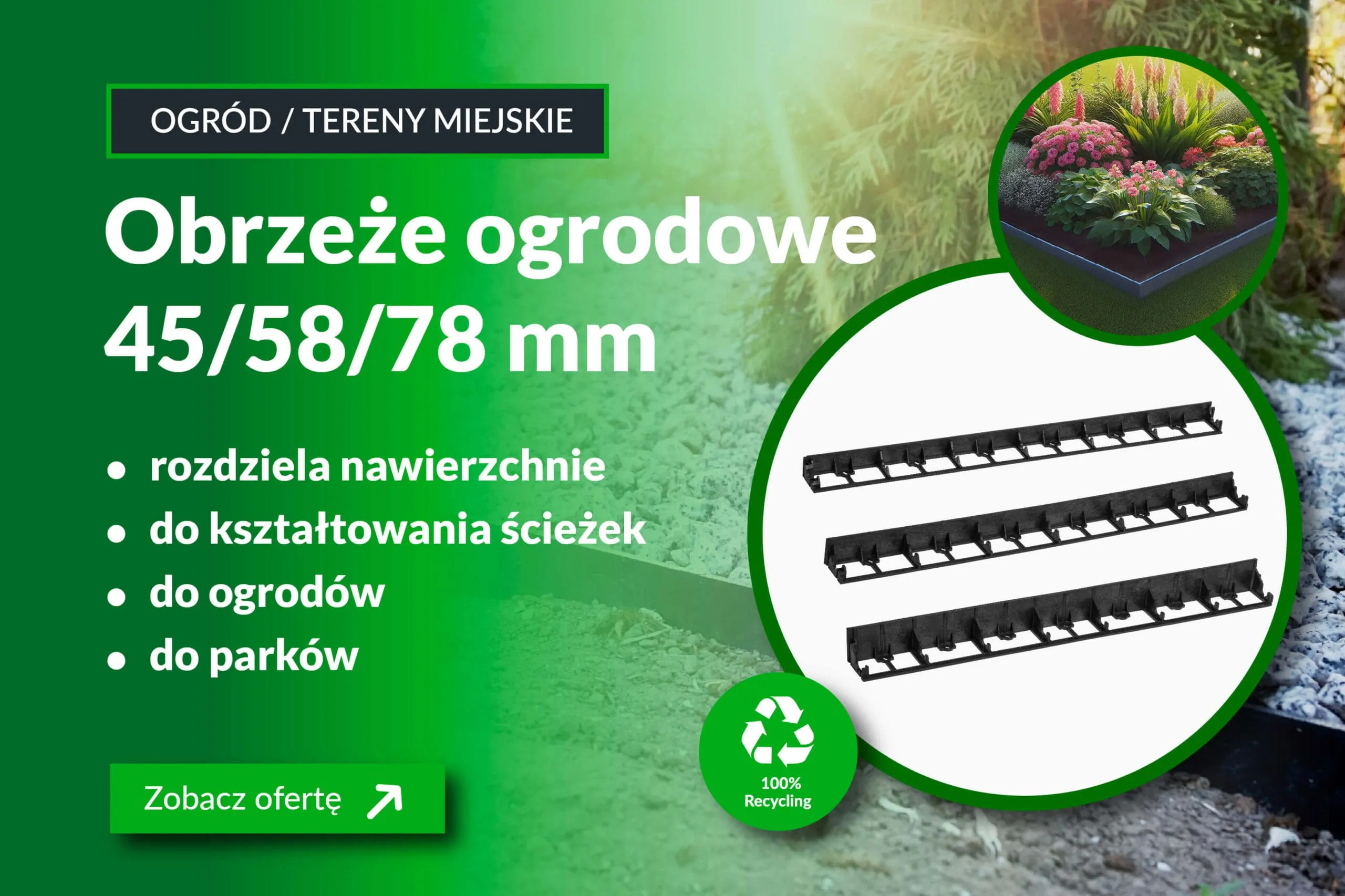 Baner reklamowy obrzeża ogrodowe